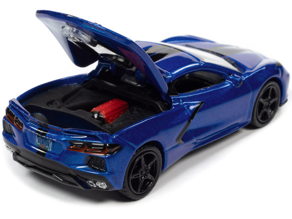 c8-corvette-stingray-elkhart-lake-blue-metallic-sports-cars-limited-edition-1-64-diecast-model-car-by-autoworld