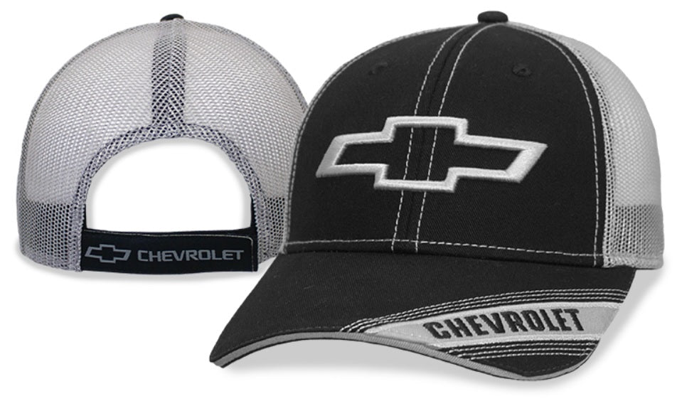 Chevrolet Mesh Hat / Cap Black & Grey