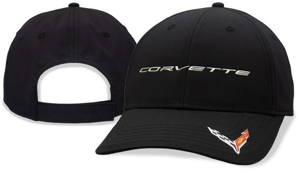 Black C8 Corvette Metallic Hat / Cap
