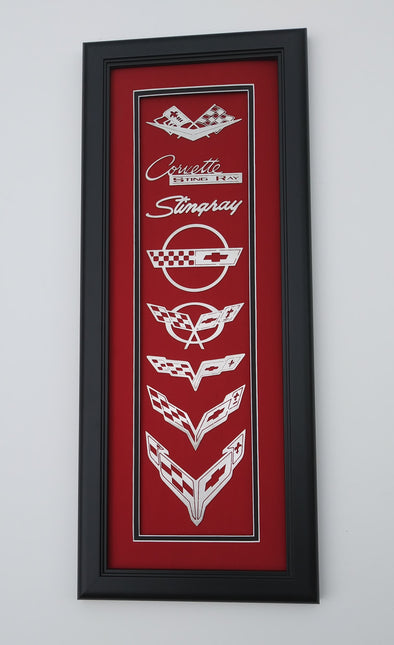 Corvette C1- Next Generation Emblems Shadowbox - [Corvette Store Online]