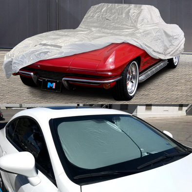 C2 Corvette Collector-Fit Car Cover and OC Sun Shade Bundle