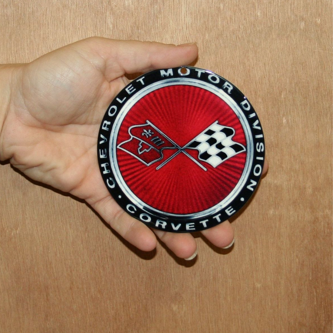 C3 Corvette Circle Emblem Steel Sign