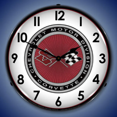 c3-corvette-crossed-flags-lighted-clock