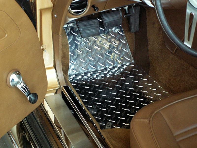 Club Car DS Black Diamond Plate Floor Mat