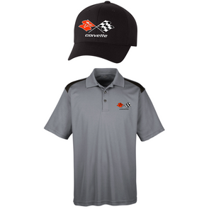 C3 Corvette Polo Shirt and Hat Bundle