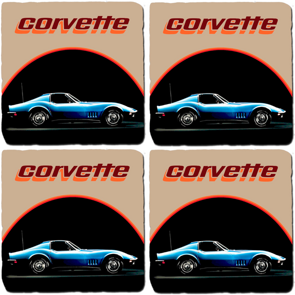 C3 Corvette Stone Coaster Bundle - Set of 4
