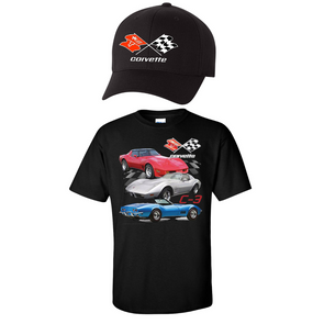 C3 Corvette Trio T-Shirt and Hat Bundle