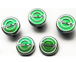 C4 Corvette Fluid Cap Cover (Manual) 6Pc Set
