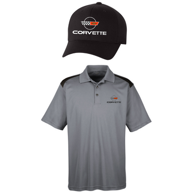 C4 Corvette Polo Shirt and Hat Bundle