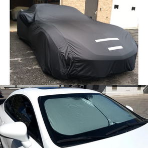 C4 Corvette Select-Fleece Car Cover and OC Sun Shade Bundle