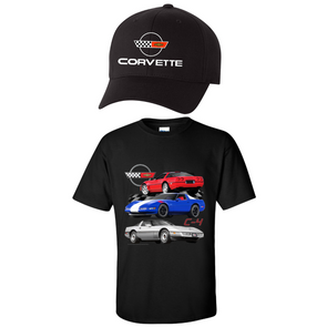 C4 Corvette Trio T-Shirt and Hat Bundle