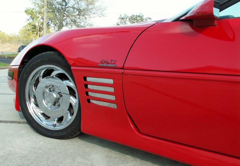 C4 Corvette Vent Spears, Polished, 8Pc, 1991-1994