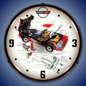 C4 Corvette Tech Lighted Clock Profile - [Corvette Store Online]