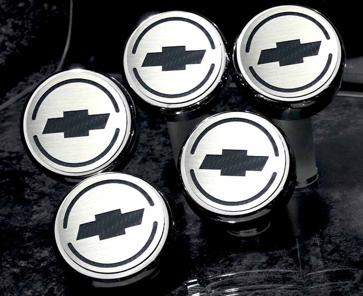 C5 and C6 Corvette Chevy Bowtie Engine Fluid Cap Cover 5Pc Set