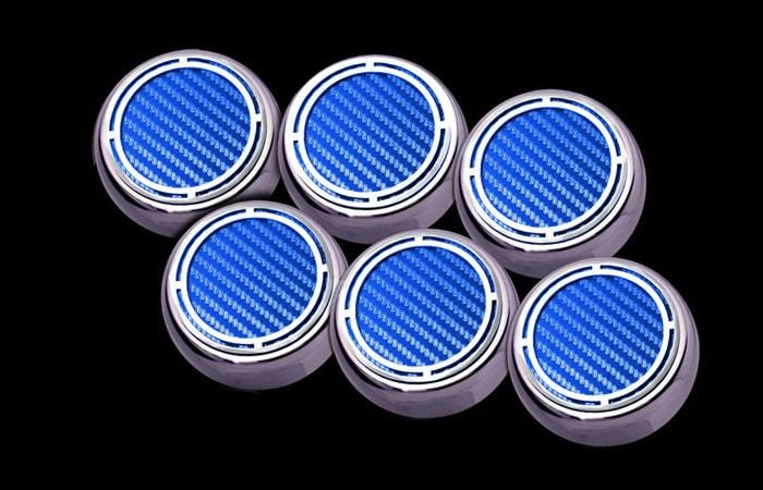 C5 Corvette and C6 Corvette Engine Fluid Cap Cover 6Pc Slotted Set