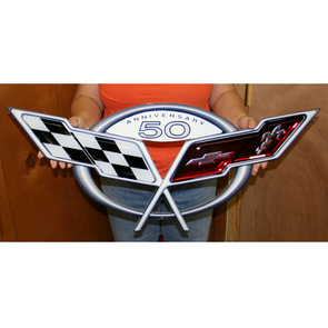 c5-corvette-50th-anniversary-emblem-steel-sign