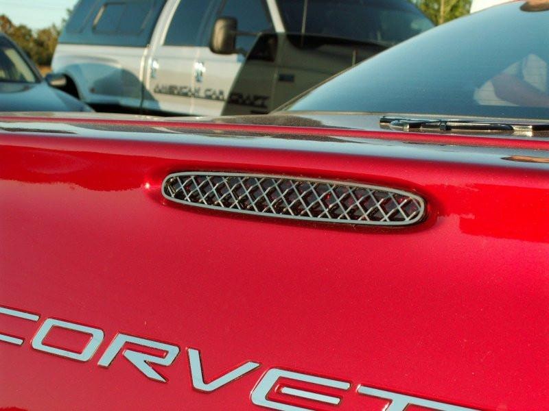 C5 Corvette 5th Brake Light Grille | 1pc Laser Mesh Polished Stainless Steel