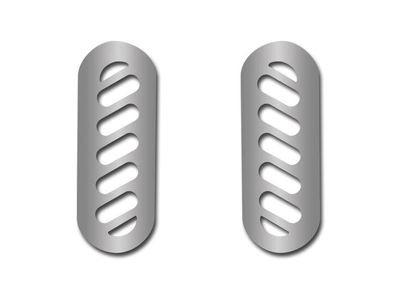 C5 Corvette A Pillar Vent Covers Polished Stainless Steel 2Pc Set