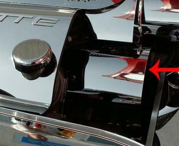 C5 Corvette Belt Tension Cover Polished Stainless Steel