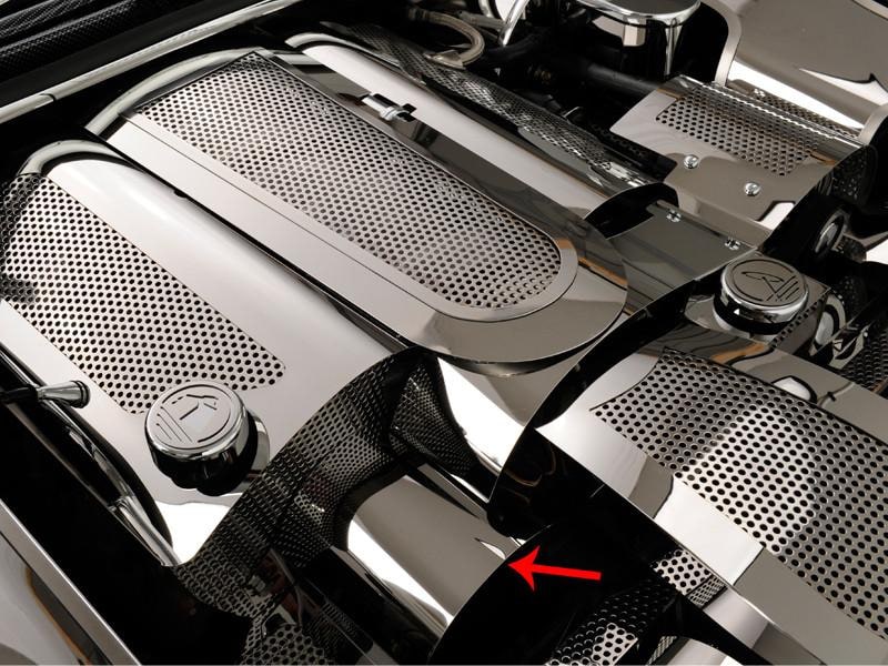 C5 Corvette Belt Tension Cover Polished Stainless Steel