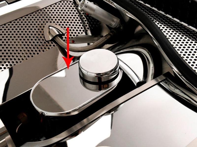 C5 Corvette Brake Master Cylinder Cover w/ Cap Cover - Polished Stainless Steel