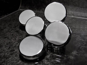 C5 Corvette and C6 Corvette Fluid Cap Cover Set - Automatic 5Pc Triple Chrome Plated