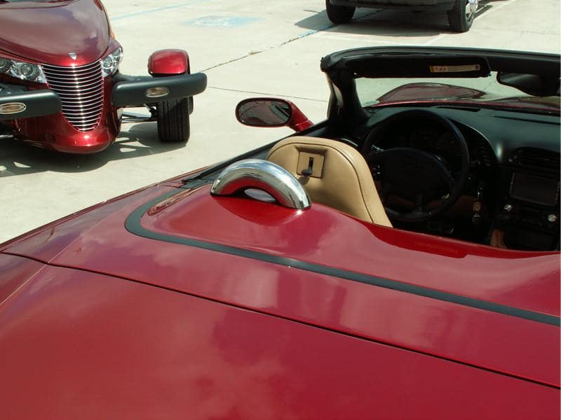 C5 Corvette Convertible Faux Roll Bars - Polished Stainless Steel