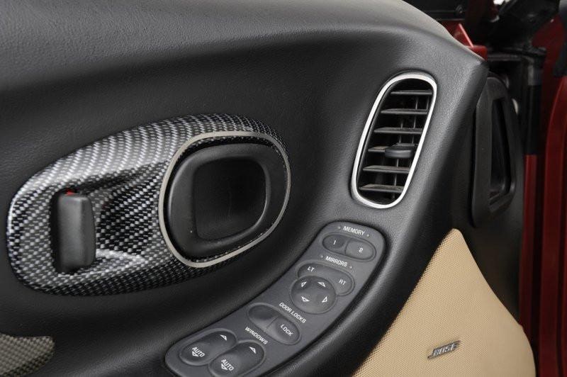 C5 Corvette Door Handle Bezel Trim - Brushed Stainless Steel 2Pc Set