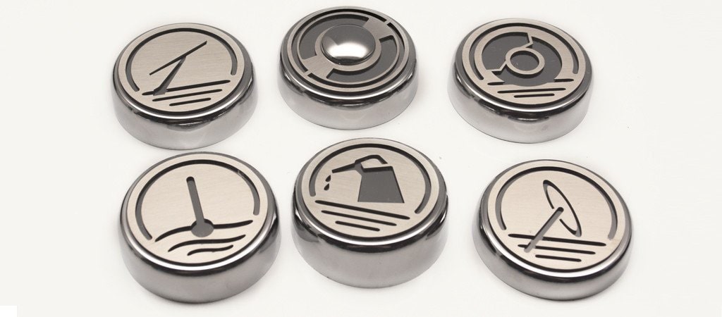 C5 Corvette Executive Series Fluid Cap Cover | Manual | 6Pc Stainless Steel Set