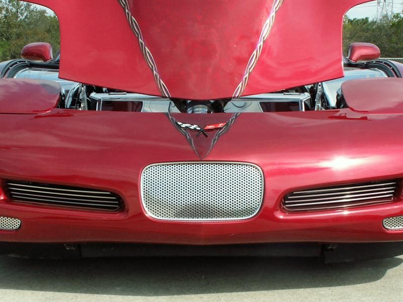 Corvette front shop license plate cover