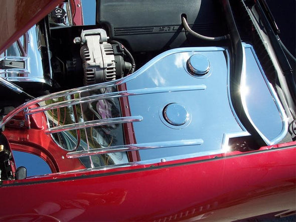 C5 Corvette Inner Fender Cover Extender (Driver's Side) - Polished Stainless Steel