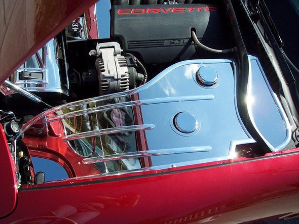 C5 Corvette Inner Fender Covers - Polished Stainless Steel