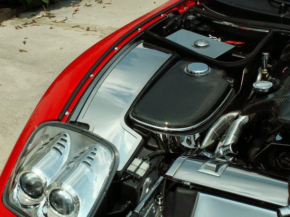 C5 Corvette Inner Fender Extended Accent Plates - Polished Stainless Steel