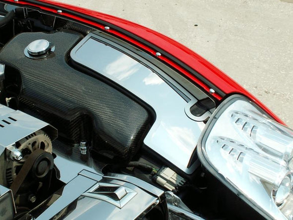 C5 Corvette Inner Fender Extended Accent Plates - Polished Stainless Steel
