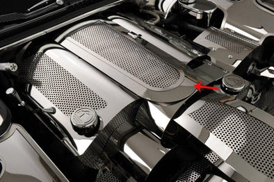 C5 Corvette Plenum Cover Perforated / Polished Stainless Steel Low Profile