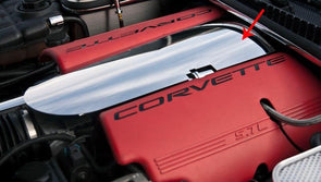 C5 Corvette Plenum Cover Polished Stainless Steel Low Profile