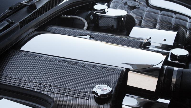 C5 Corvette Plenum Cover Polished Stainless Steel Low Profile