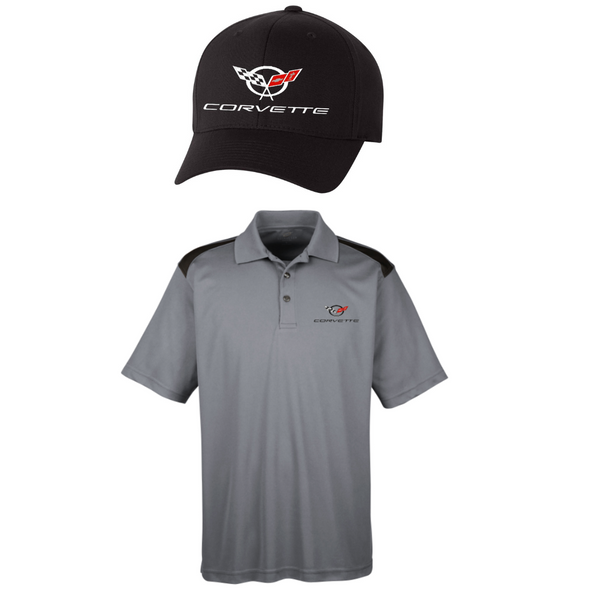 C5 Corvette Polo Shirt and Hat Bundle