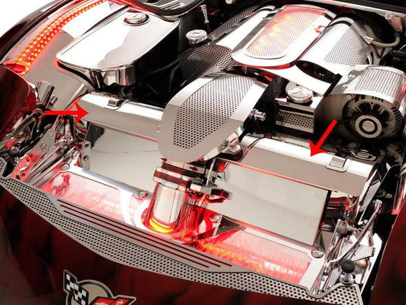 C5 Corvette Radiator Cover Polished Stainless Steel