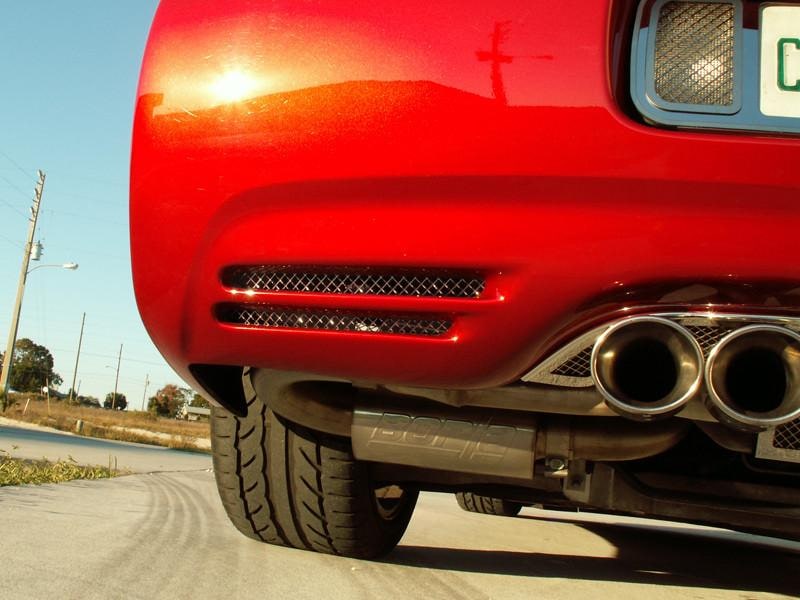 C5 Corvette Rear Bumper Grilles | 2Pc Laser Mesh Polished Stainless Steel