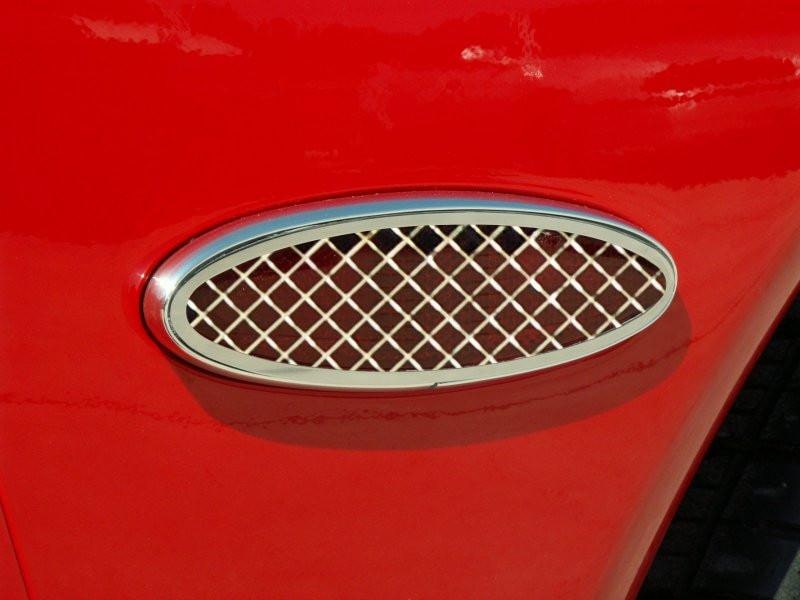 C5 Corvette Rear Side Marker Trim | 2pc Laser Mesh Polished Stainless Steel