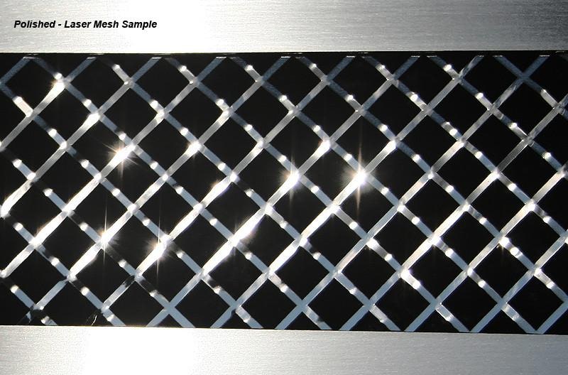 C5 Corvette Rear Side Marker Trim | 2pc Laser Mesh Polished Stainless Steel