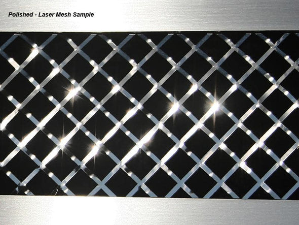 C5 Corvette Rear Tag-Back Plate - Laser Mesh Polished Stainless Steel
