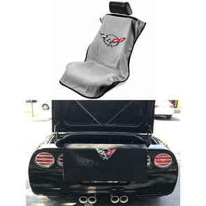 C5 Corvette Seat Towel / Seat Cover + Trunk Towel Bumper Protector Bundle