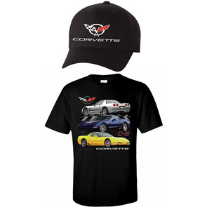 C5 Corvette Trio T-Shirt and Hat Bundle