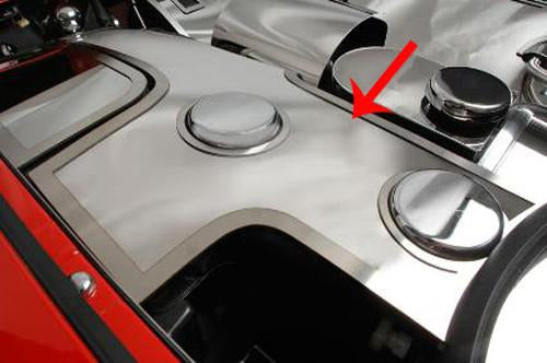 C5 Corvette Windshield Washer Fluid Tank Cover - Polished Stainless Steel (Manual)