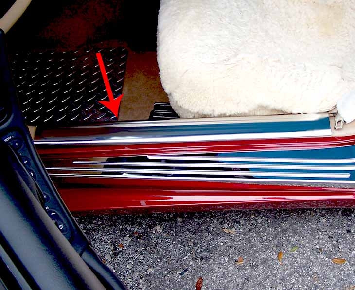C5 Corvette Doorsills Inner 2Pc  - Polished Stainless Steel
