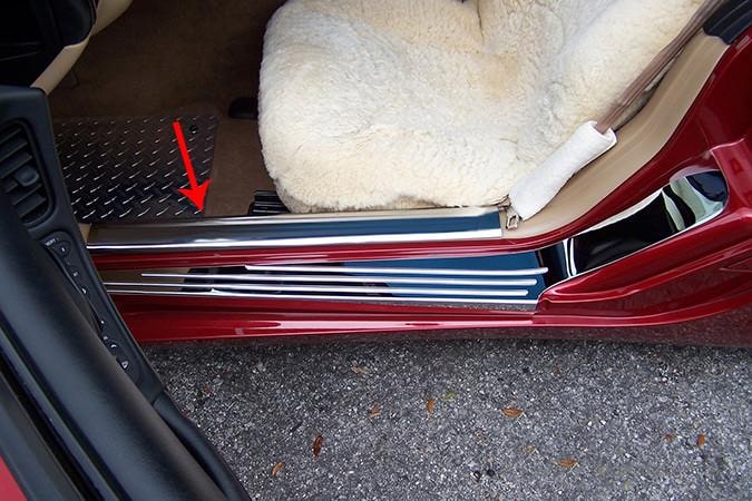 C5 Corvette Doorsills Inner 2Pc  - Polished Stainless Steel