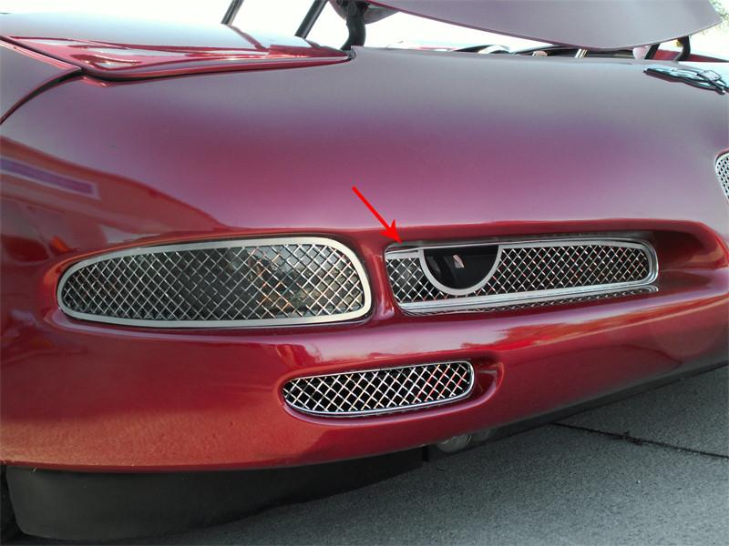 C5 Corvette Fog Light Grilles | 2Pc | Laser Mesh | Polished Stainless Steel