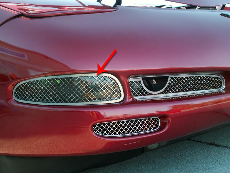 C5 Corvette Front Side Marker Light Grilles | 2Pc | Laser Mesh | Polished Stainless Steel